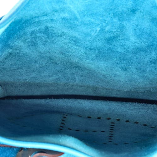 Pre-owned Hermes Hermes Evelyne Bag Gen Iii Clemence Gm In Blue
