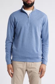 Peter Millar Crown Comfort Crewneck Piqué Quarter Zip