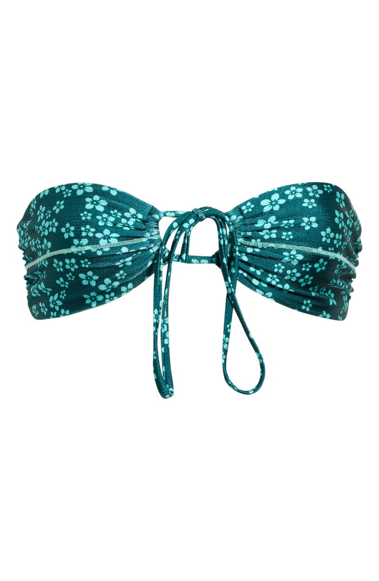 Kulani Kinis Stitch Splice Bandeau Bikini Top, Alternate, color, Moonkiss