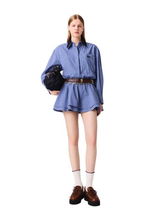 Stretch cotton rhinestone jumpsuit