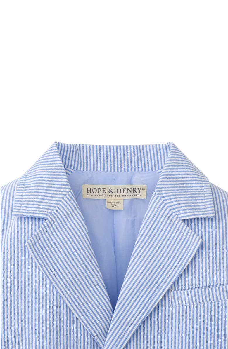 Hope & Henry Baby Boys' Organic Seersucker Suit Jacket, Infant, Alternate, color, Blue Seersucker