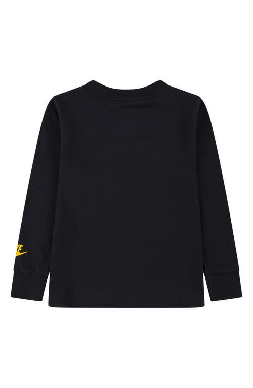 Nike Kids' Boxy Peace Long Sleeve Graphic T-shirt In Black