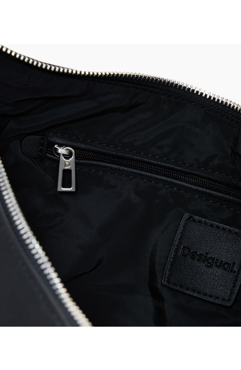 Desigual Faux Leather Crossbody Bag, Alternate, color, Black