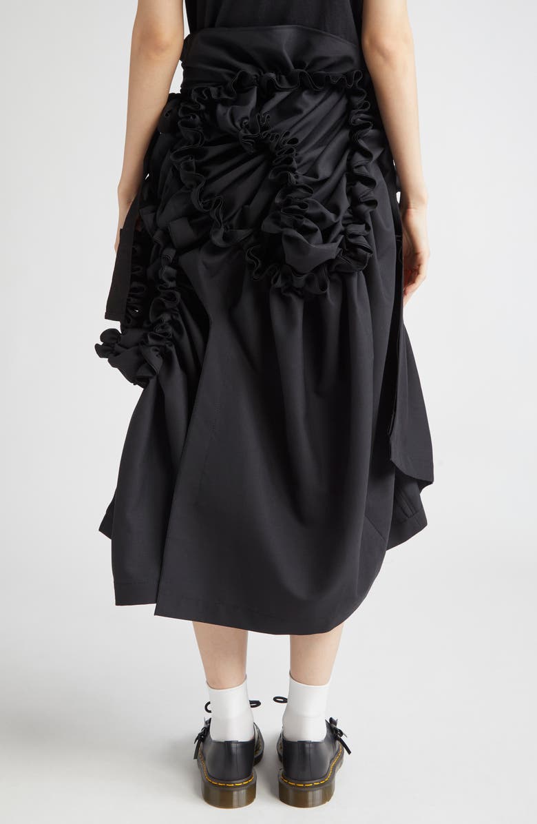 Tao Comme des Garçons Asymmetric Ruffle Wrap Skirt, Alternate, color, 