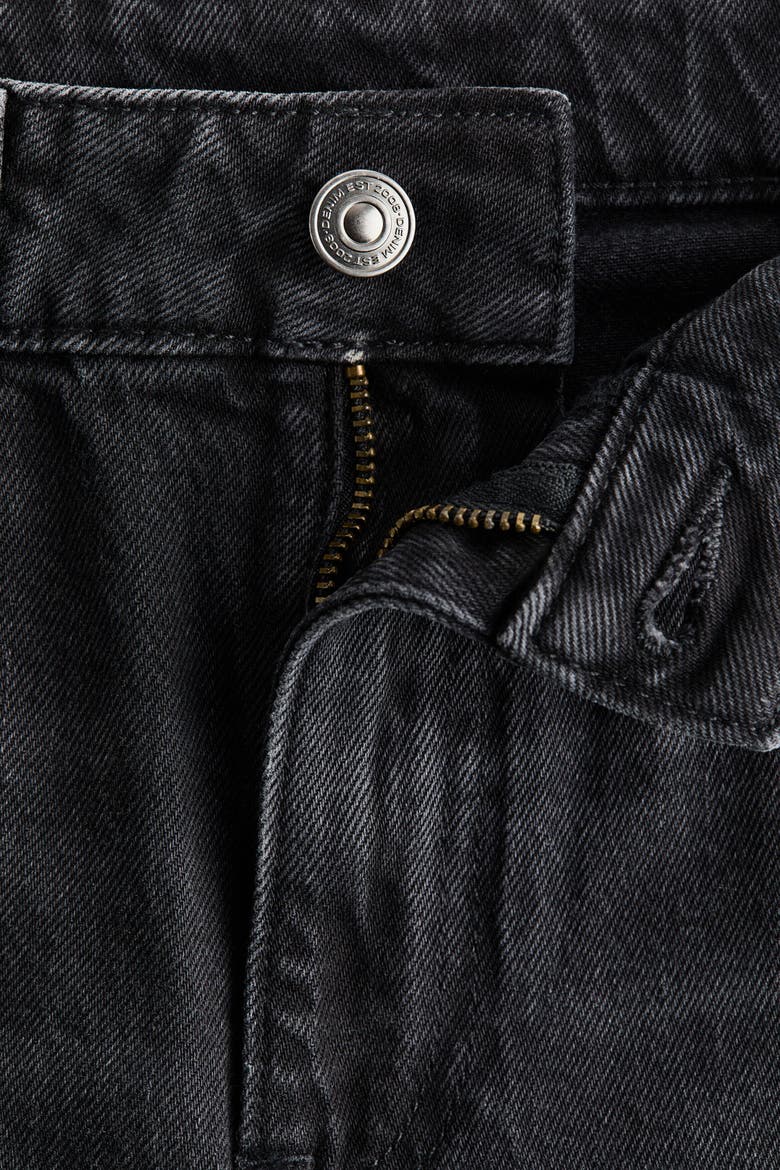 Straight High-Waist Jeans, Alternate, color, Denim black