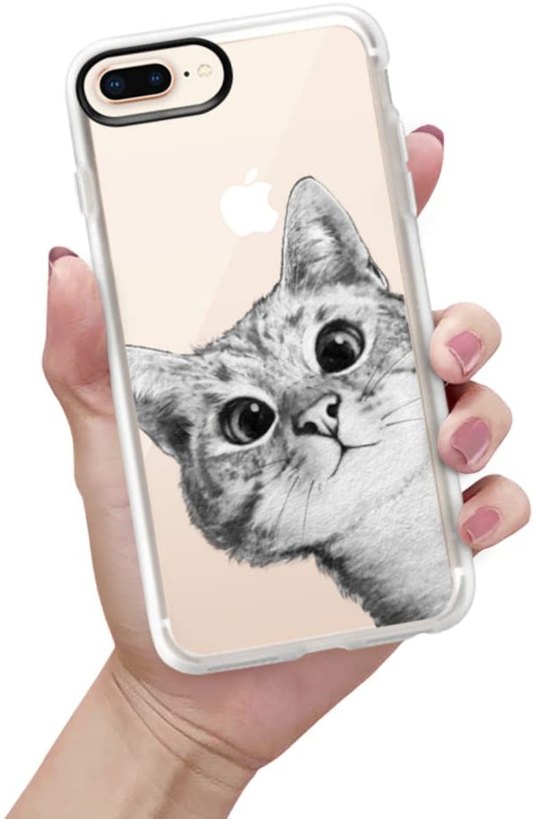 CASETiFY Peekaboo Cat iPhone Case, Alternate, color, 