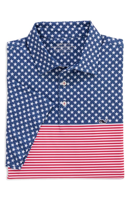 Vineyard Vines Bradley Stripe Sankaty Performance Polo
