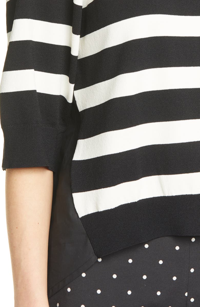 SEVENTY VENEZIA Seventy Stripe Mixed Media Top, Alternate, color, 