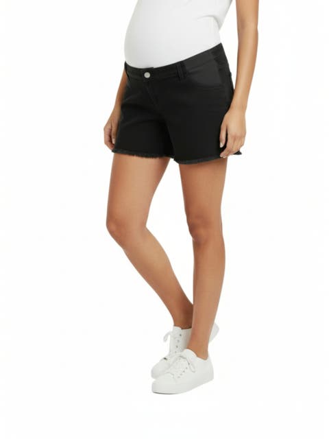 Under the Belly  Cut Off Denim Maternity Short