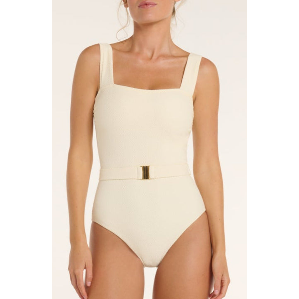 Hermoza Belted Marisa One-piece Swimsuit in Ivory  product
