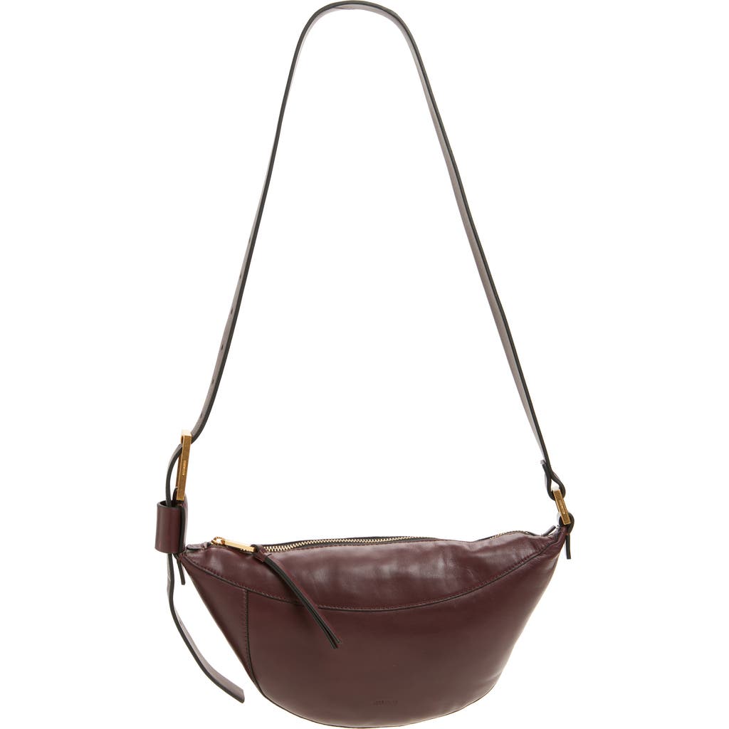 Allsaints Luna Leather Crossbody Bag In Red