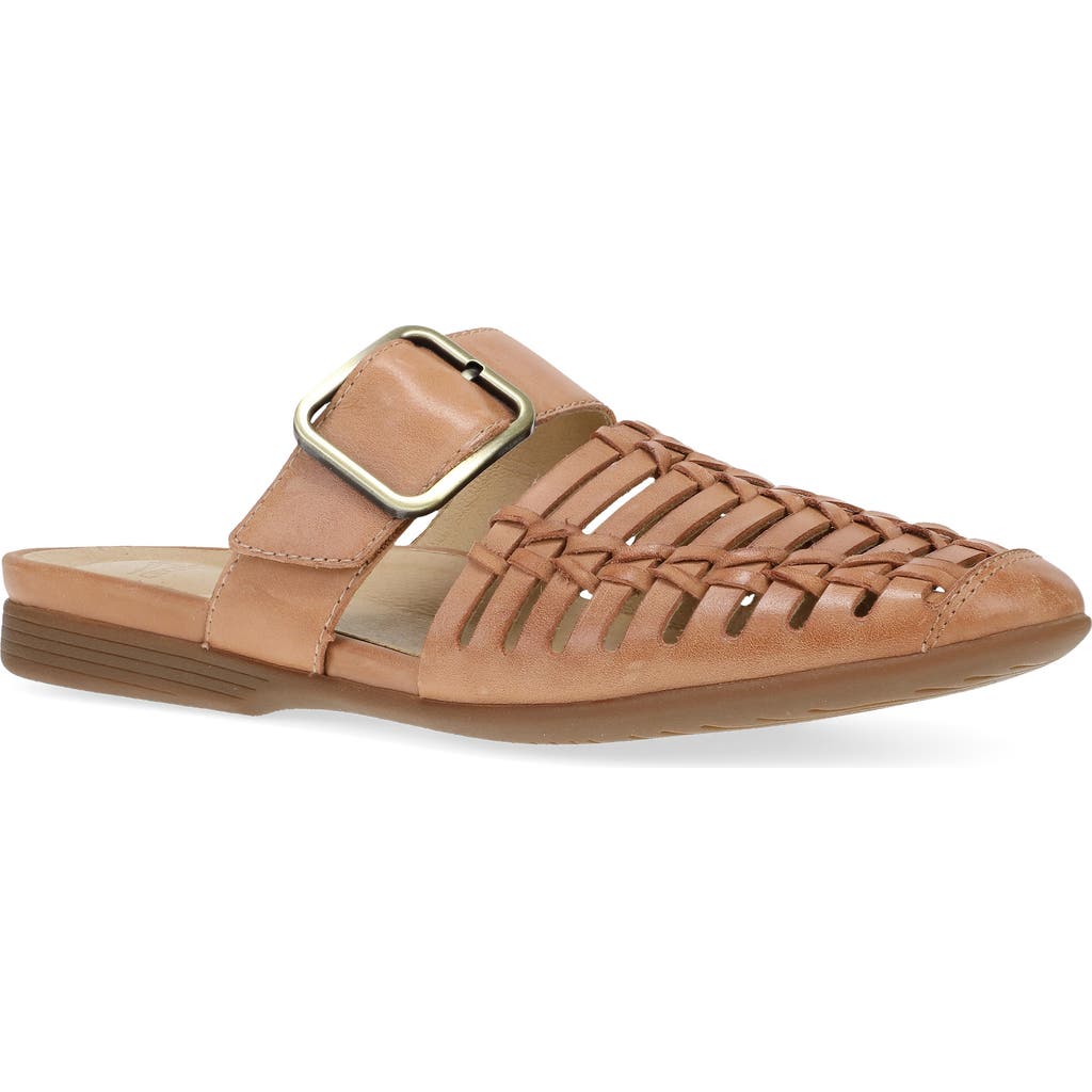 Dansko Leilani Pointed Toe Mule In Light Tan Burnished Nappa