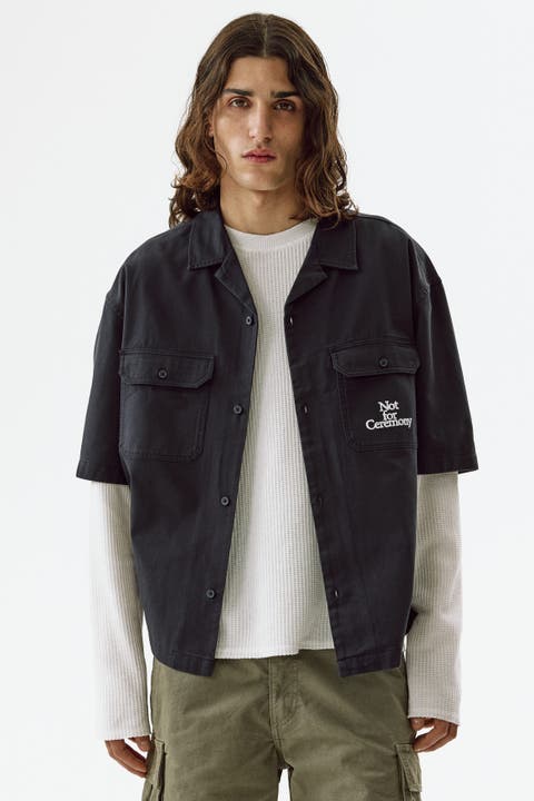 Relaxed Fit Short-sleeved Utility Shirt