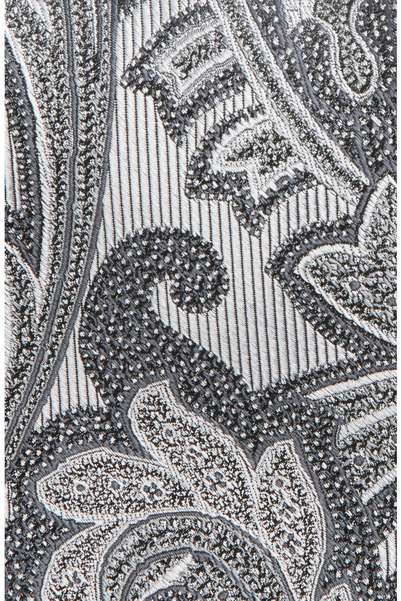 Paisley Silk Tie, Alternate, color, SILVER
