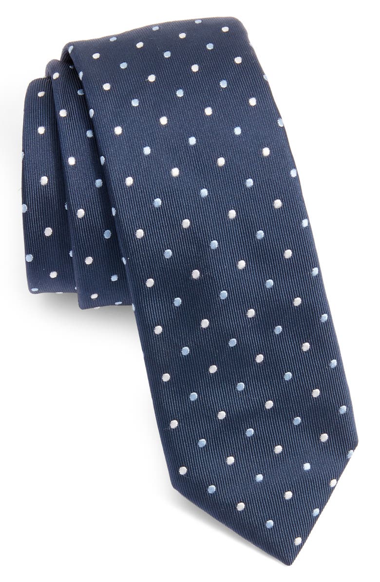 BOSS Dot Silk Tie, Main, color,