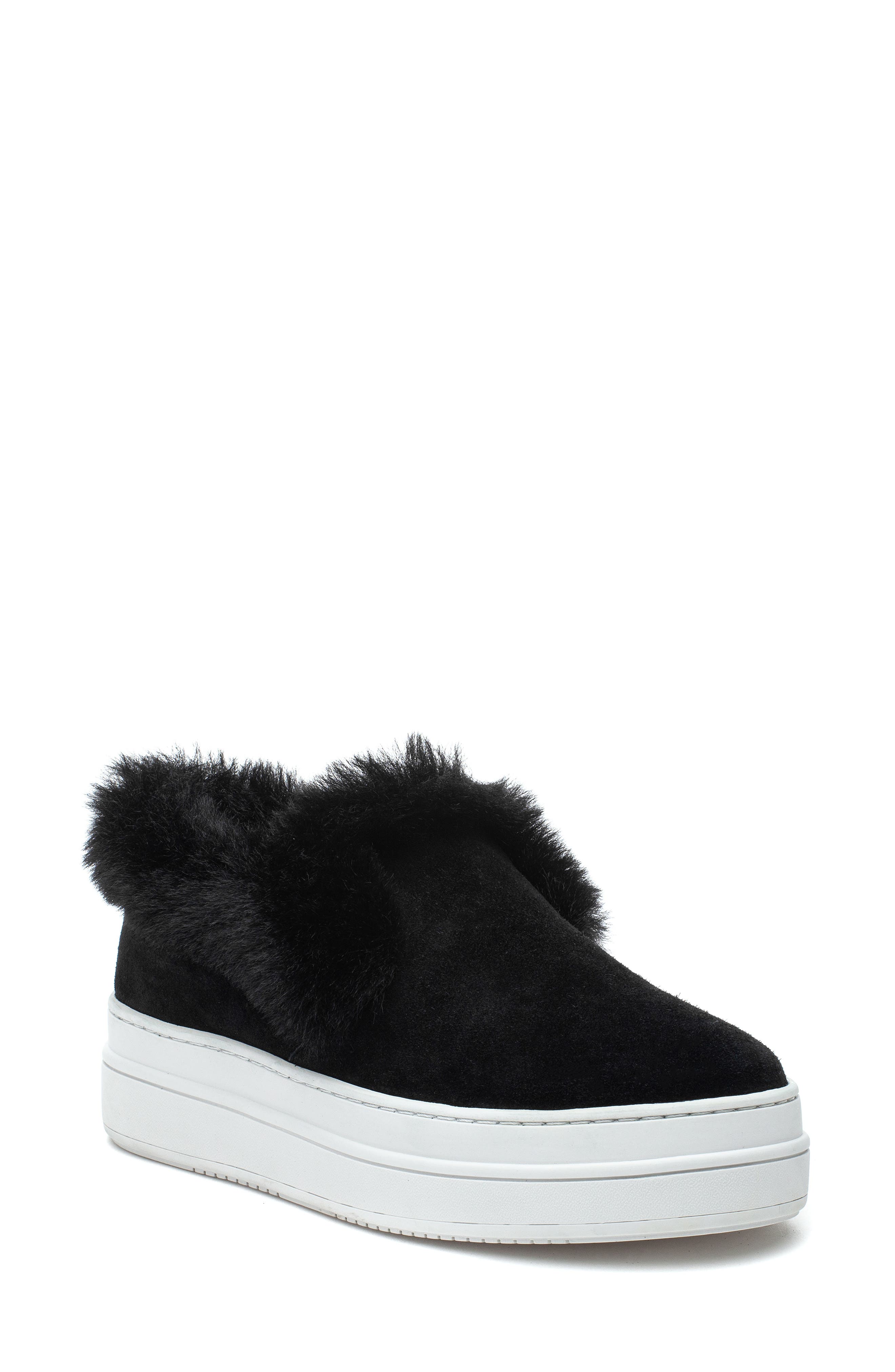 JSlides Neel Faux Fur Platform Sneaker, Main, color, 