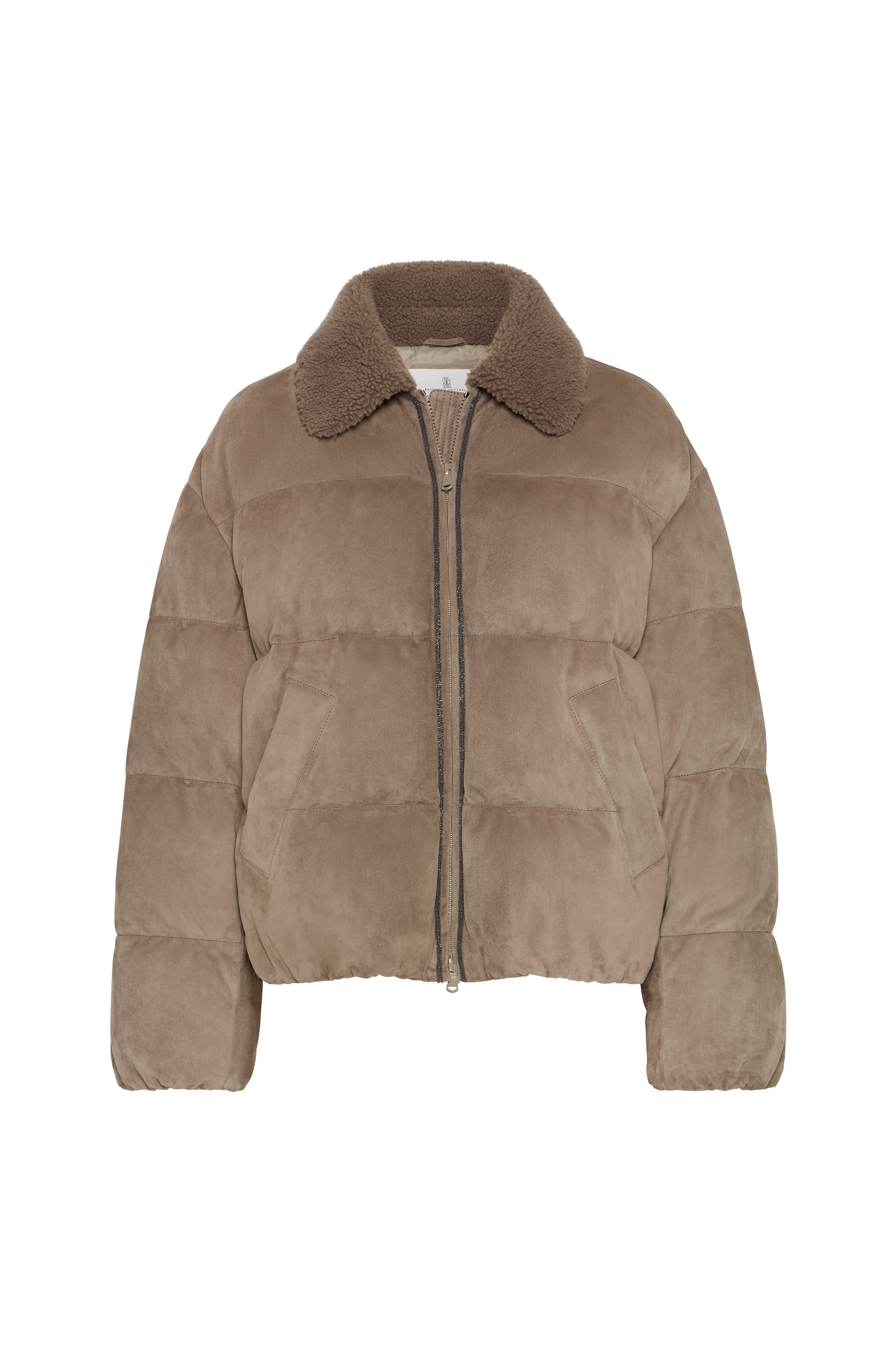 Suede down jacket