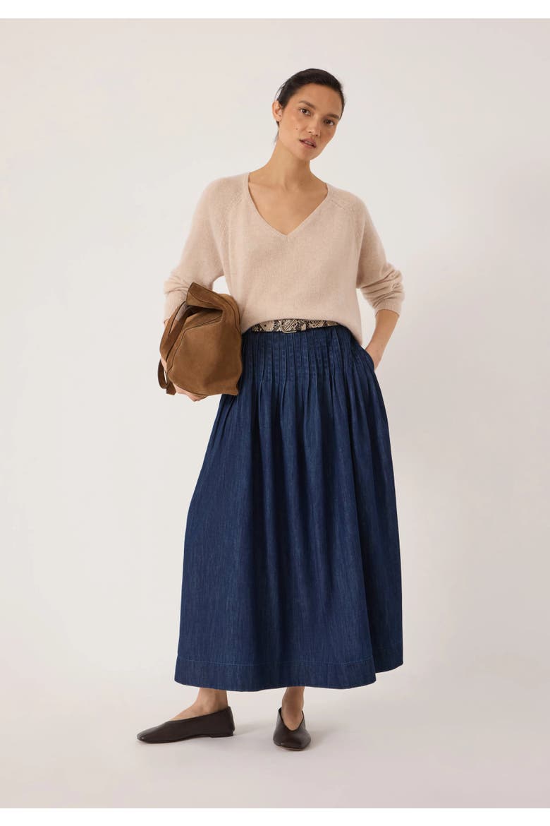 Constance Cashmere V Jumper, Alternate, color, Oatmeal