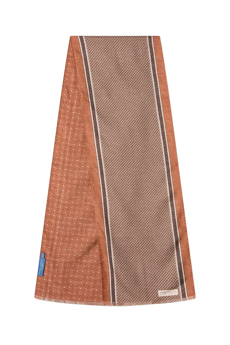 Niven Houndstooth Scarf, Main, color, Orange