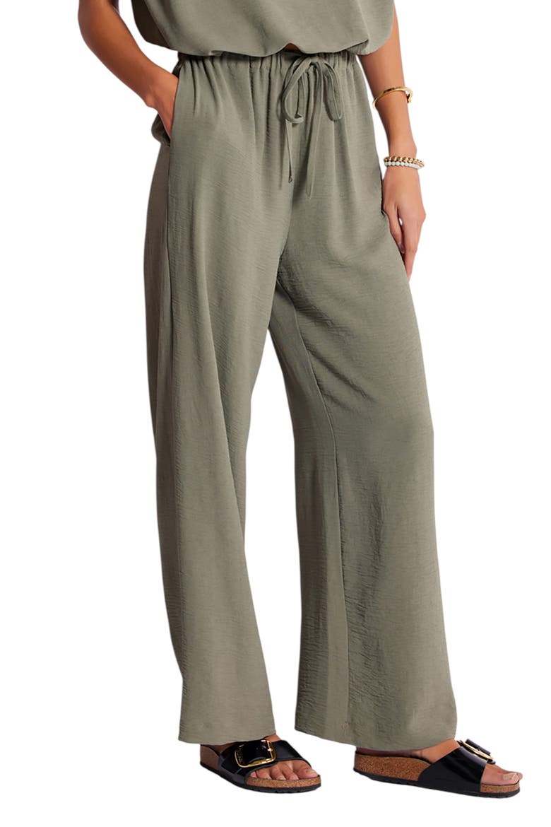 Serafina Olive Drawstring Pant, Main, color, Olive