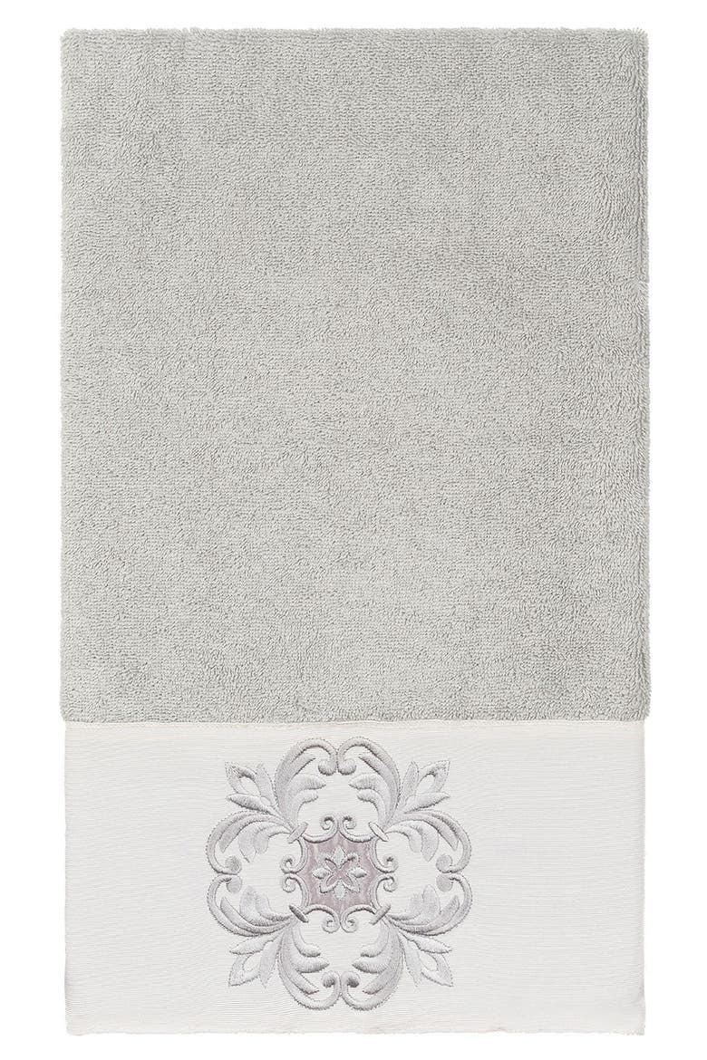 Alyssa Embellished Hand Towel - Light Gray, Main, color, LIGHT GRAY