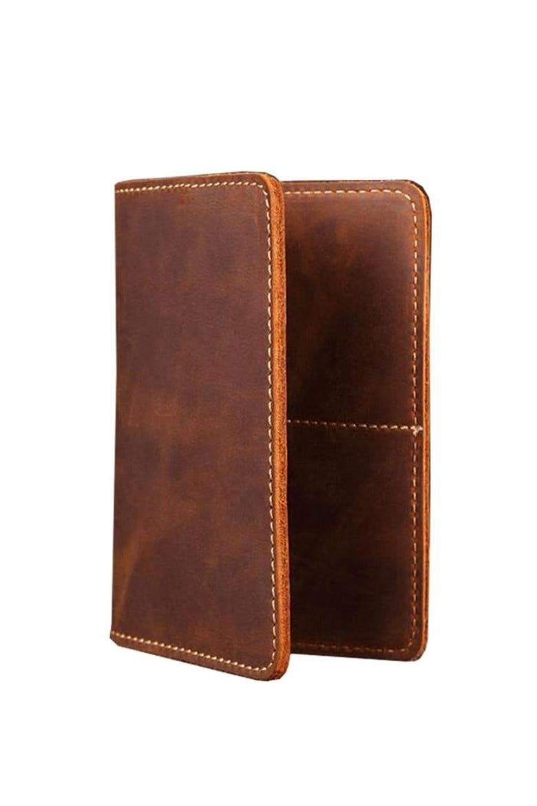 Priam Handmade Leather Passport Cover, Main, color, Brown