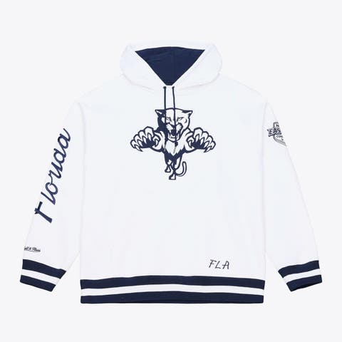 Men's Mitchell & Ness  White Florida Panthers Arctic Fleece Hoodie