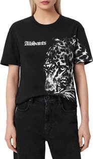 AllSaints Zaya Print Boyfriend T-Shirt