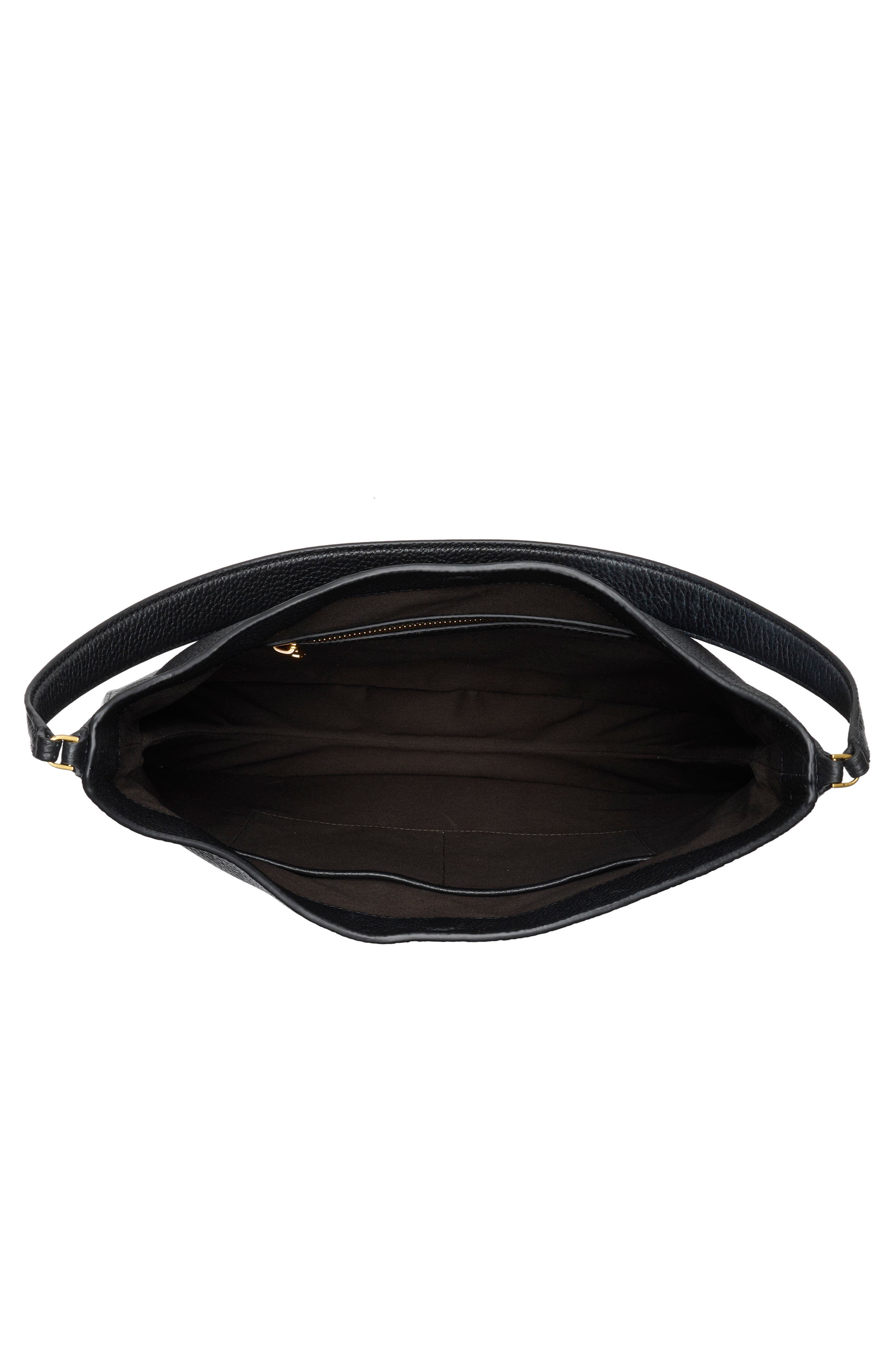 Vince Helena Leather Hobo Bag, Alternate, color, Black