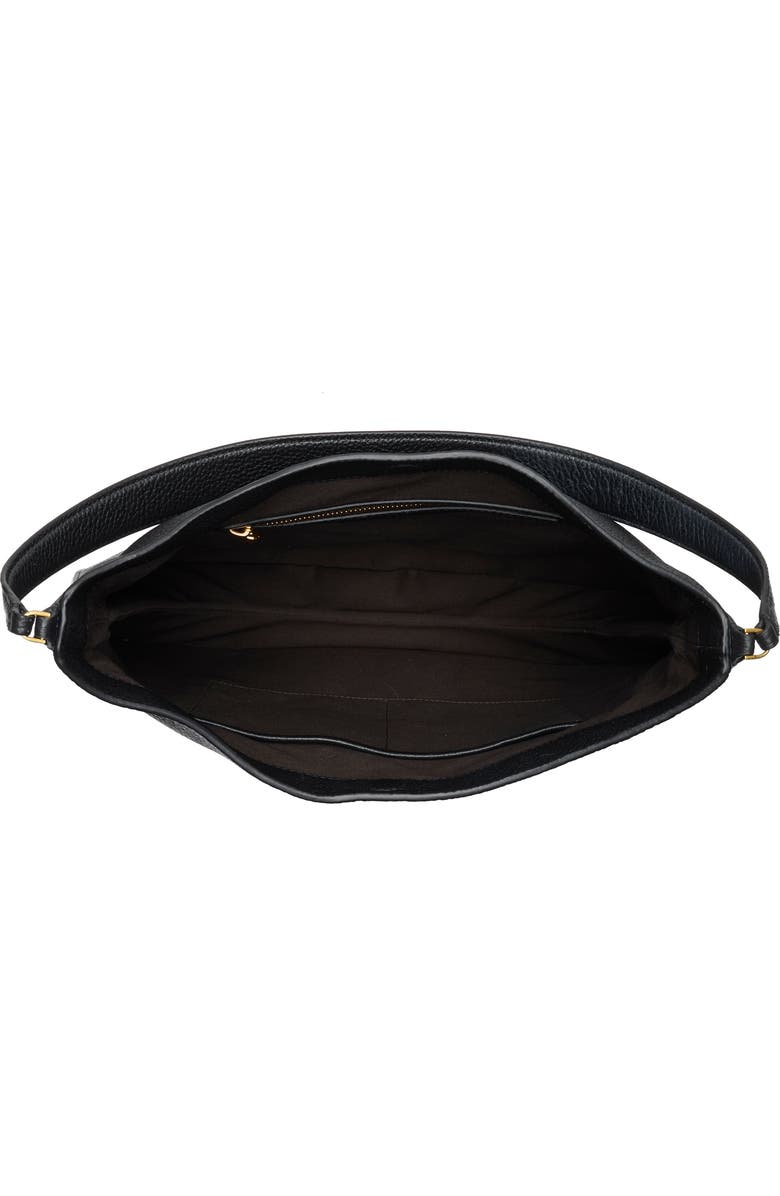 Vince Helena Leather Hobo Bag, Alternate, color, Black