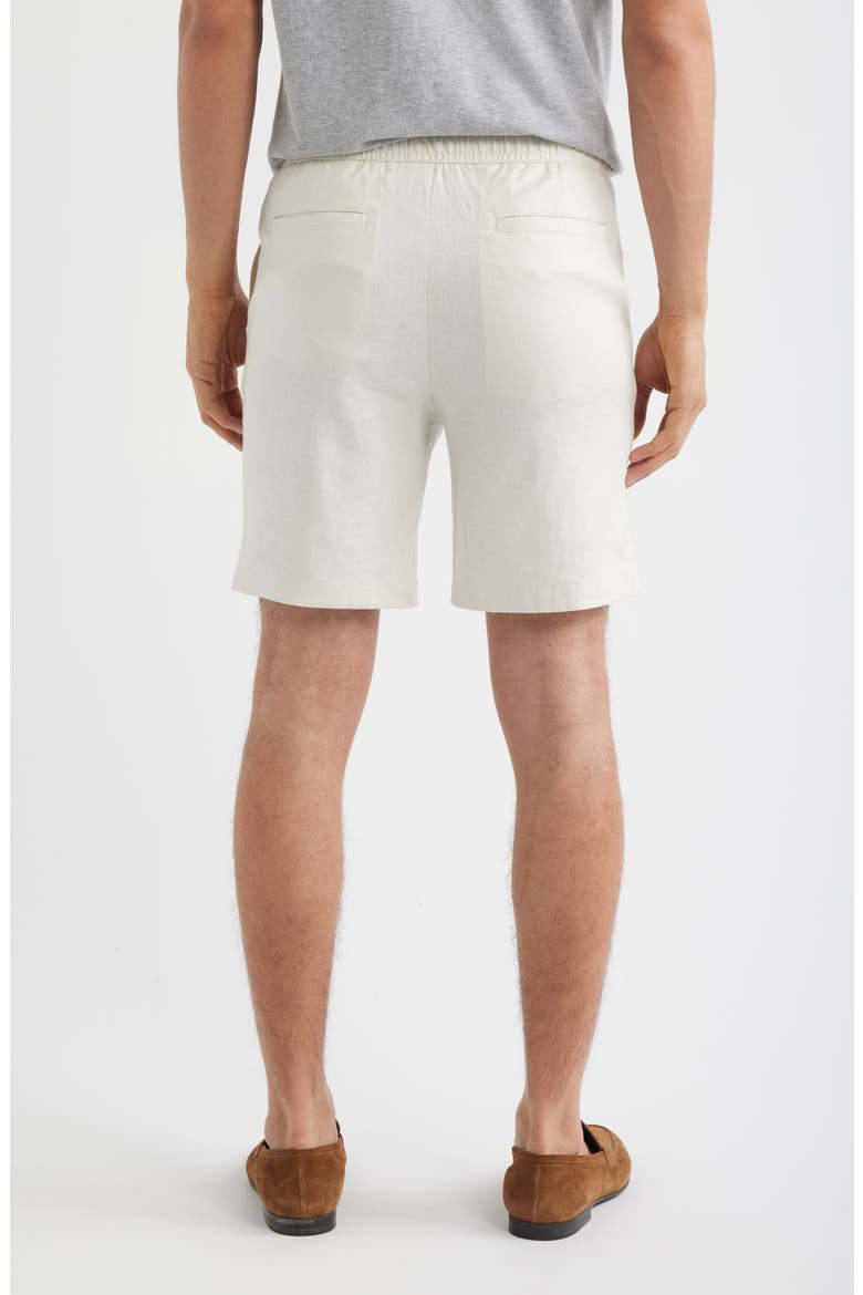 Aerolinen Linen Blend Shorts, Alternate, color, IVORY
