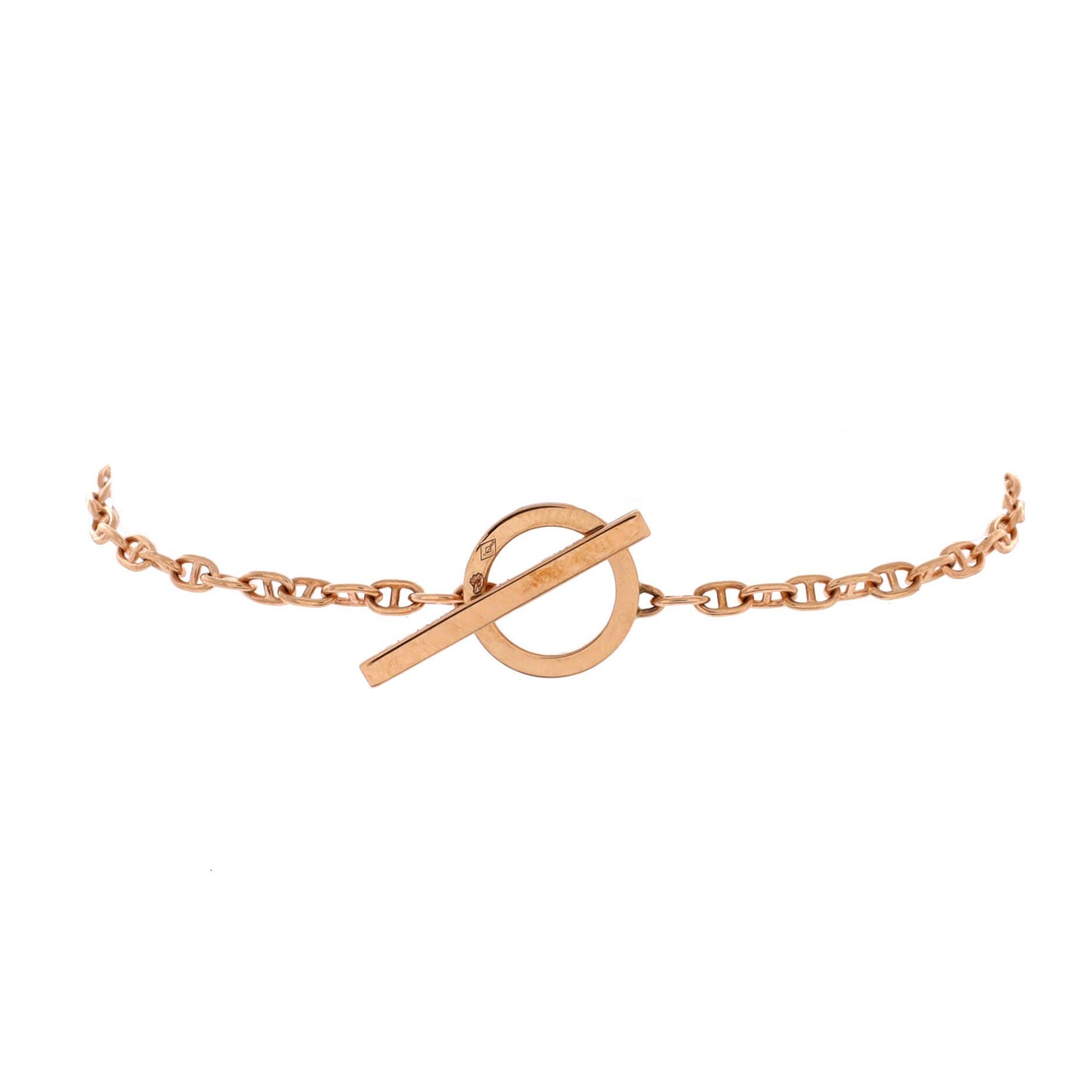 Chaine d'Ancre Verso Bracelet 18K Rose Gold with Ceramic, Alternate, color, Metallic Gold