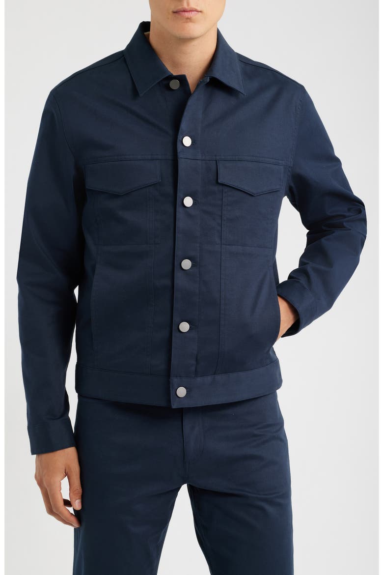 River Neoteric Twill Trucker Jacket, Alternate, color, BALTIC