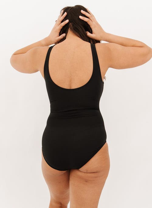 Lime Ricki Swimwear Knotted One-piece In Black