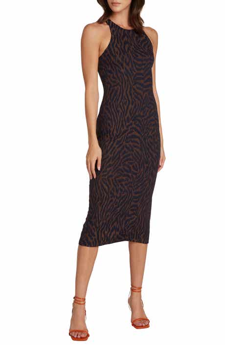 matty m. Kaia Animal Print Midi Dress