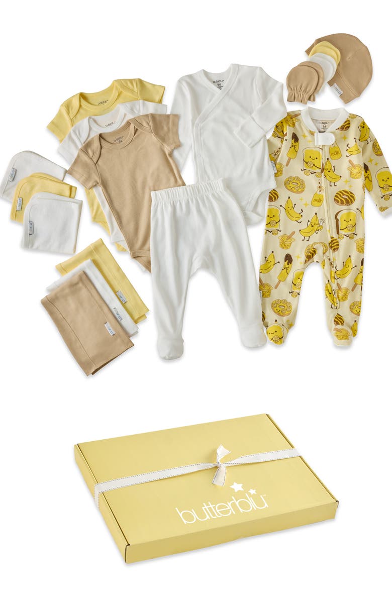 BUTTERBLU Sweet Beginnings 19-Piece Baby Gift Set, Main, color, Peeling Good