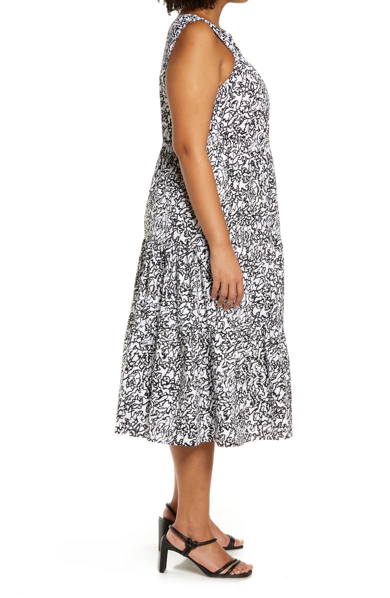 Halogen<sup>®</sup> Tiered Poplin Dress, Alternate, color, 