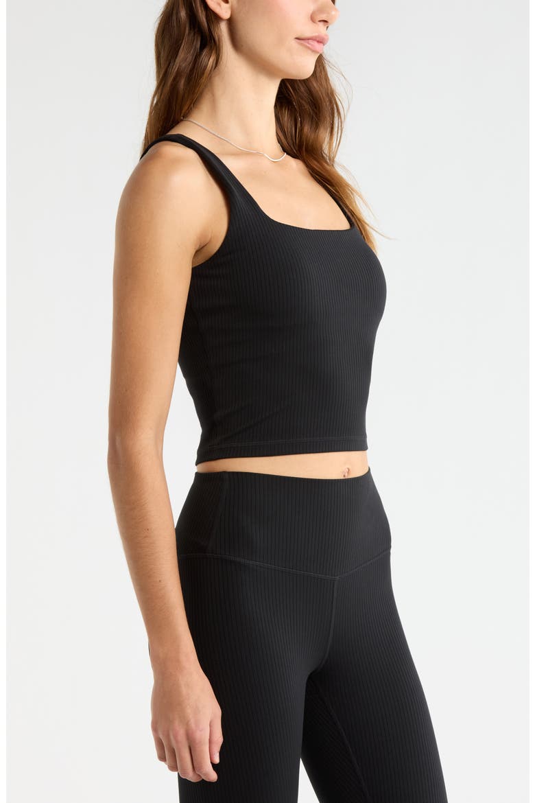 Thrive Rib Bra Tank, Alternate, color, BLACK