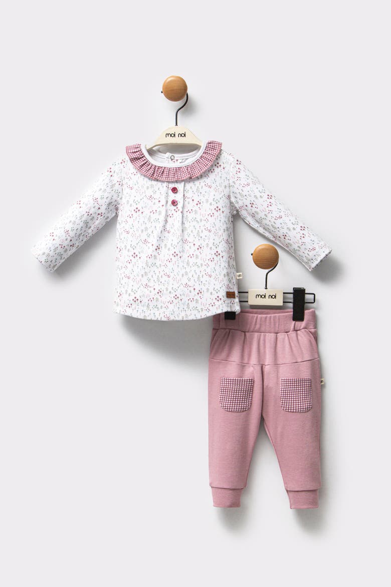 Flower Garden Outfit Set, Alternate, color, Pink