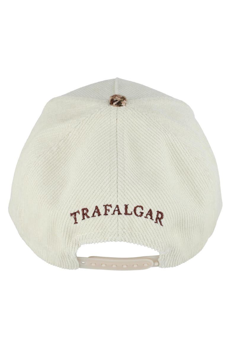 Trafalgar's 5 Panel Corduroy Baseball Hat with Plaid Brim, Alternate, color, Beige with Plaid Brim