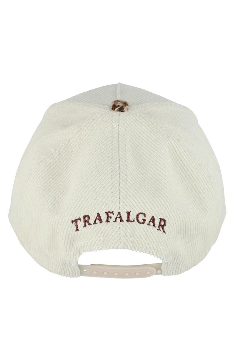 Trafalgar 's 5 Panel Corduroy Baseball Hat with Plaid Brim, Alternate, color, Beige With Plaid Brim