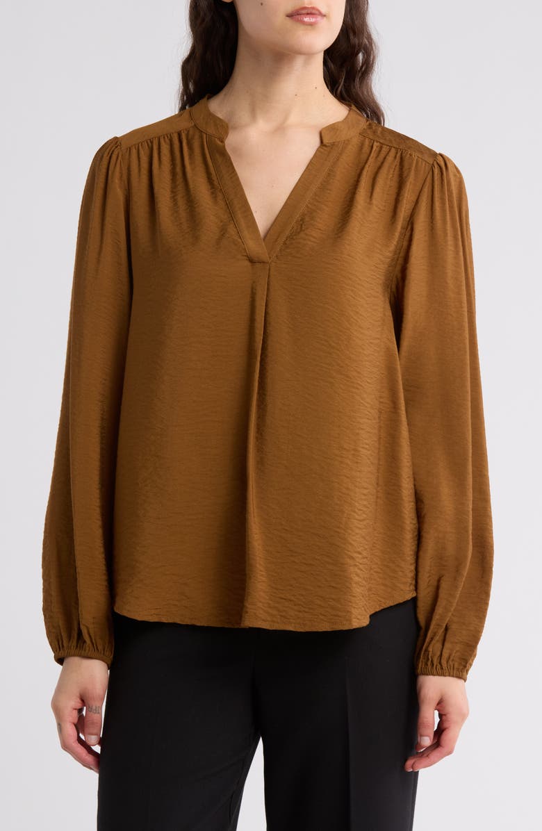 Pleione Textured Long Sleeve Top, Main, color,