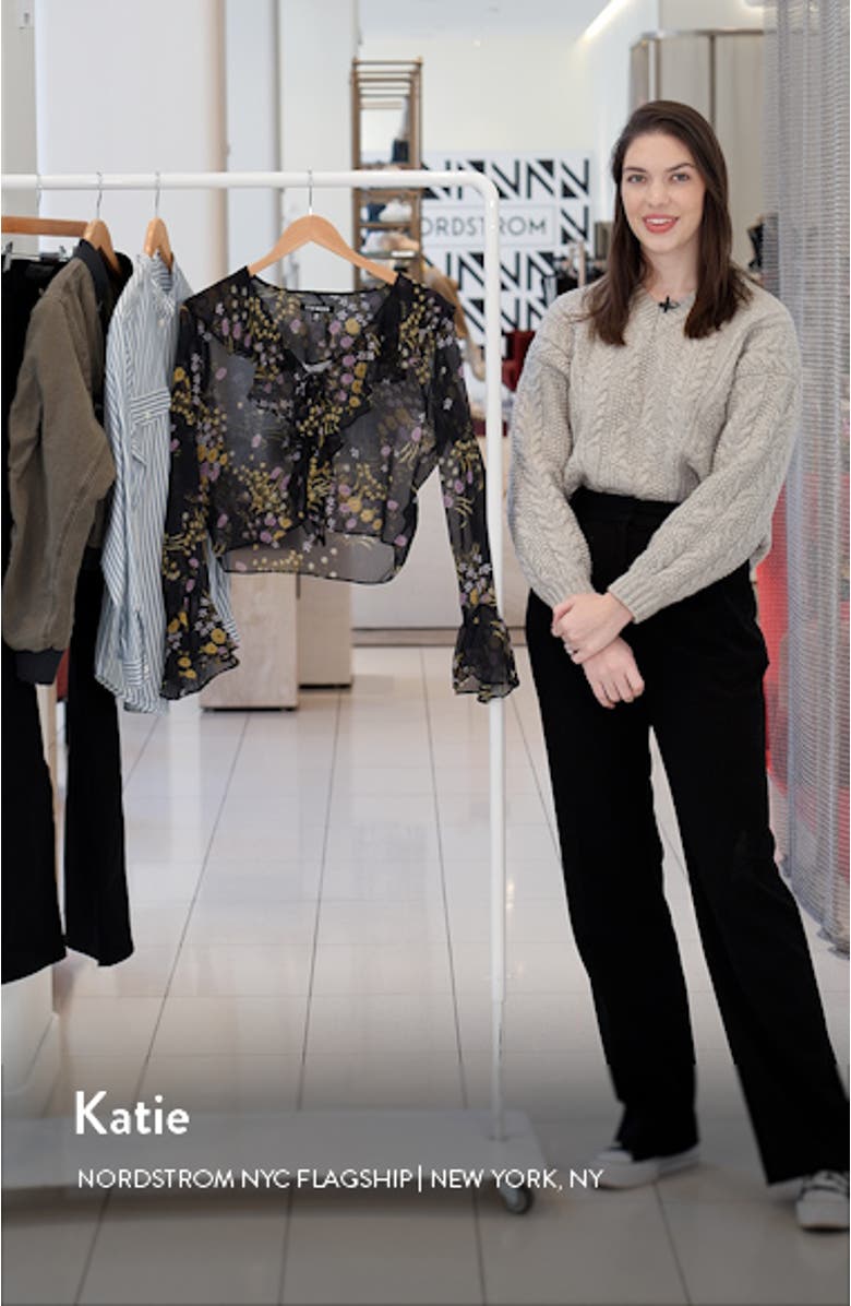 Bay Floral Ruffle Chiffon Top, sales video thumbnail