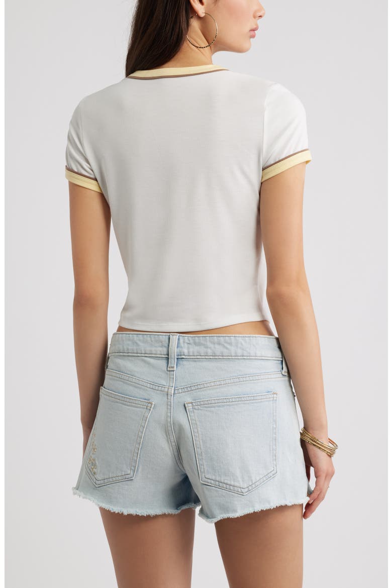 Ringer Crop Graphic Baby Tee, Alternate, color, IVORY LET THE SUN SHINE