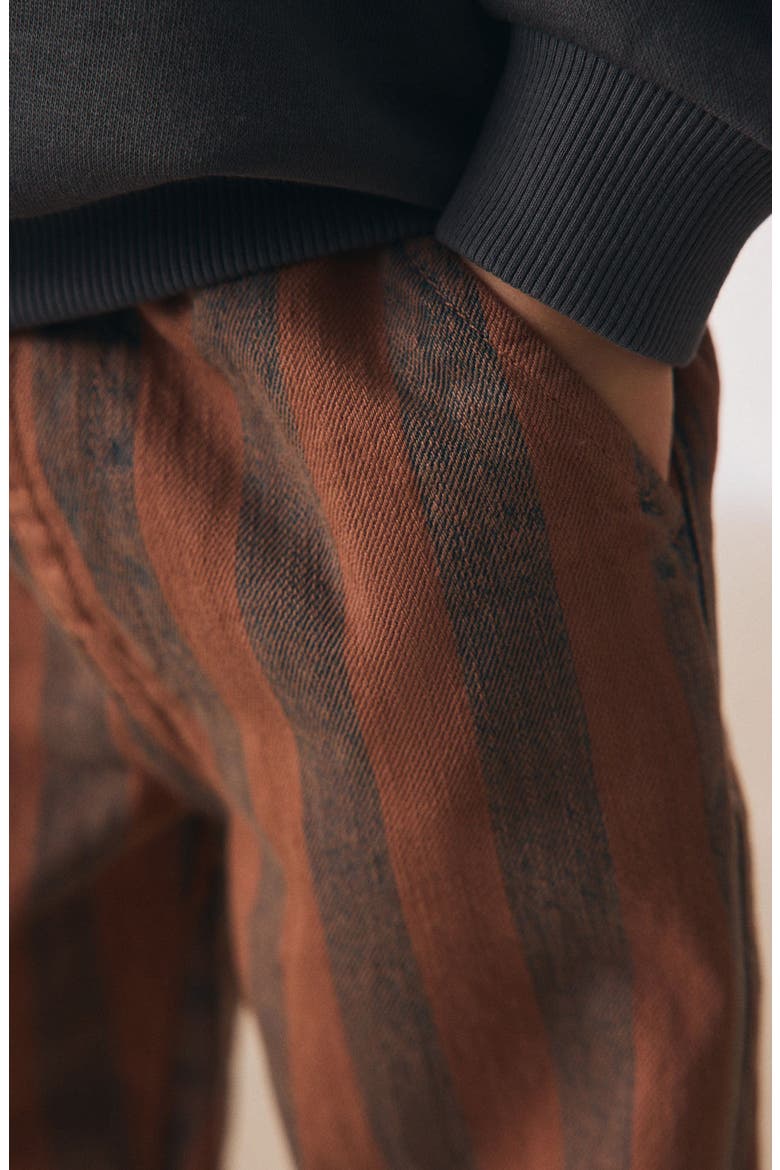 Kids' Stripe Pants, Alternate, color, BROWN