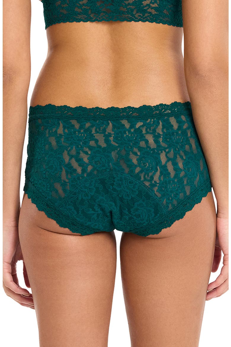 x Saalt Signature LaceÂ® Leakproof Boyshorts, Alternate, color, MOUNTAIN GREEN