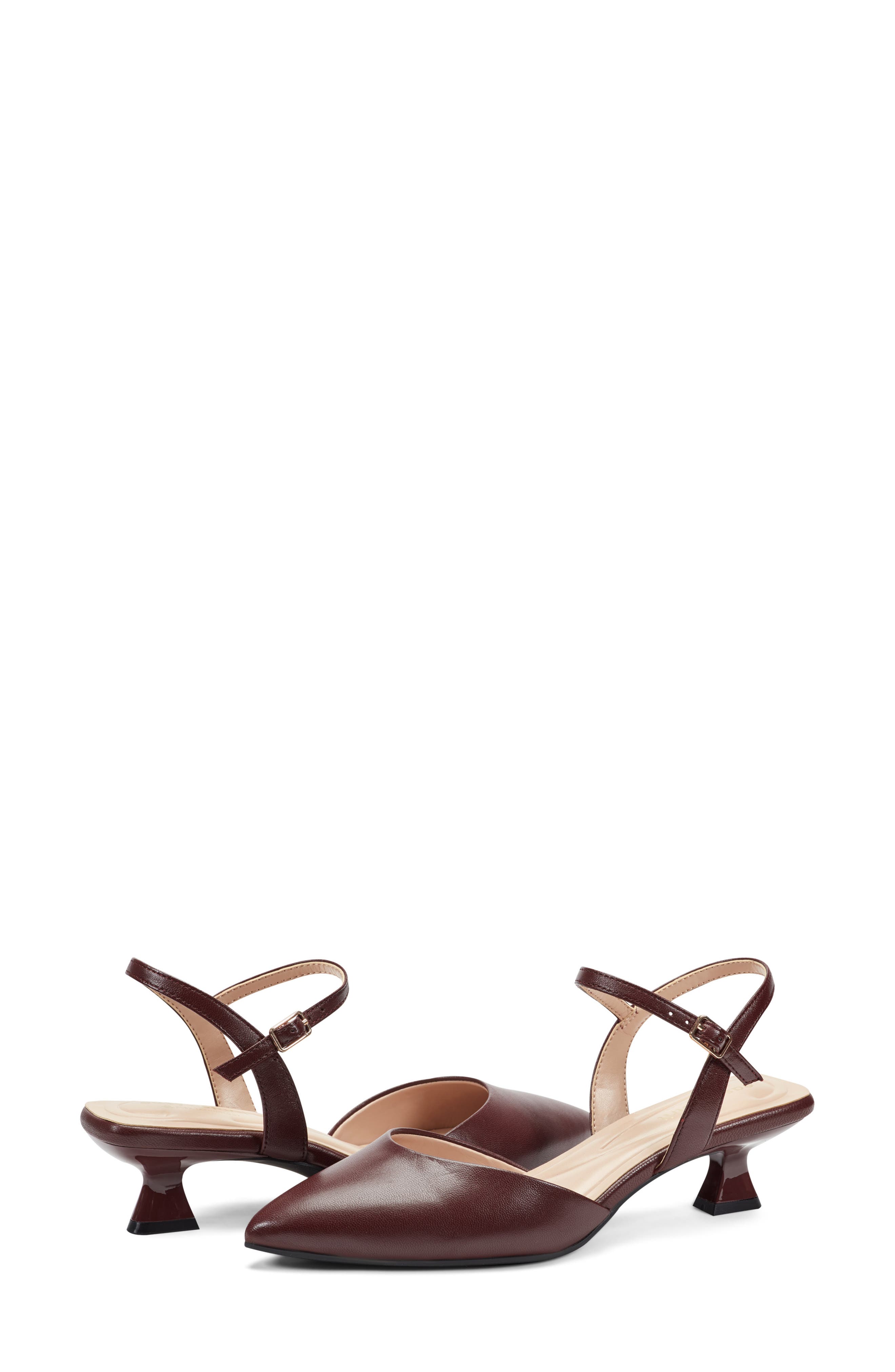 Halyn Ankle Strap Kitten Heel Pump, Alternate, color, DRE01