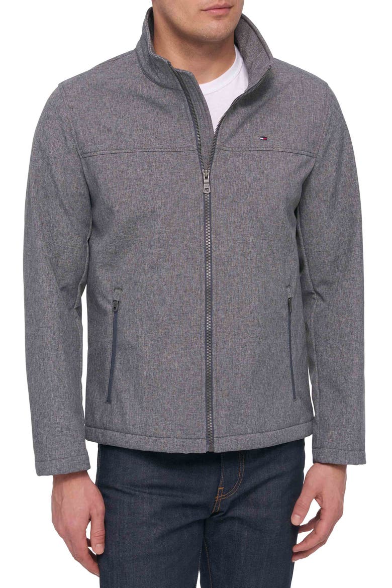 Softshell Performance Jacket, Main, color, HEATHER CHARCOAL