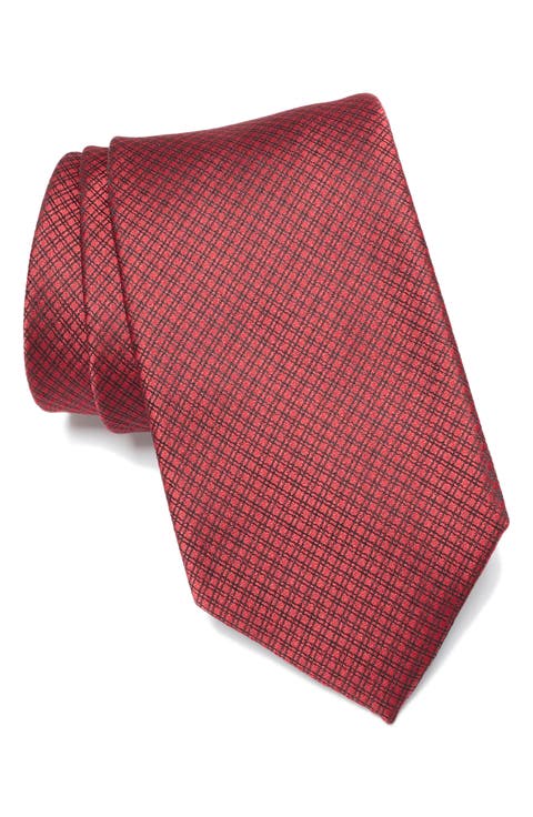 Orson Grid Print Tie