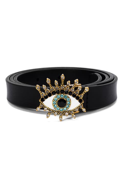 Evil Eye Leather Belt
